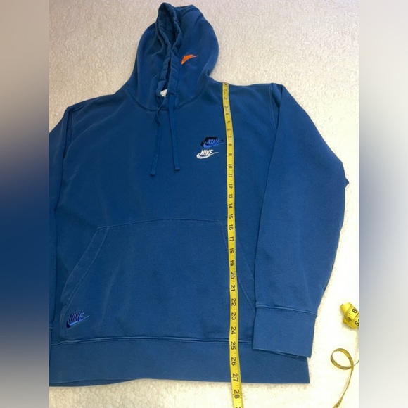 Nike Sportwear Essentials Futura Pullover Hoodie Blue Men’s Sweatshirt XXL - Picture 4 of 6